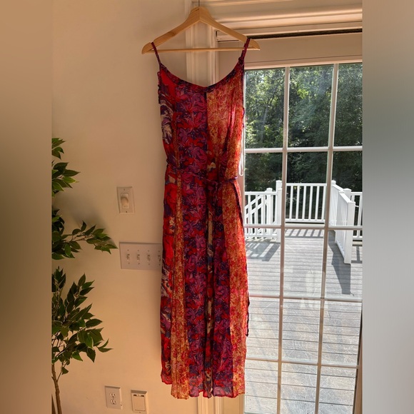 Free People Moondive Maxi- Red Combo-size Large - Picture 4 of 6